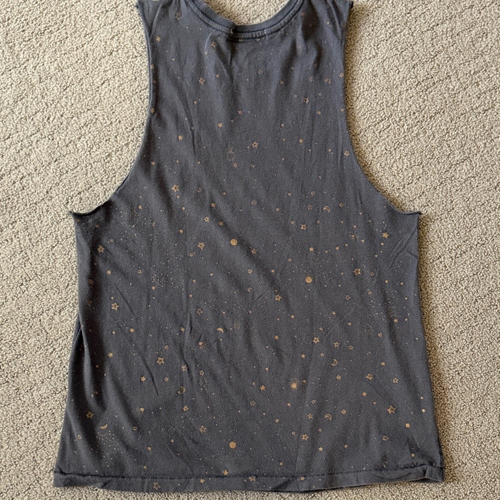 Spiritual Gangster Black Tank Top with Gold Accents - Picture 4 of 6